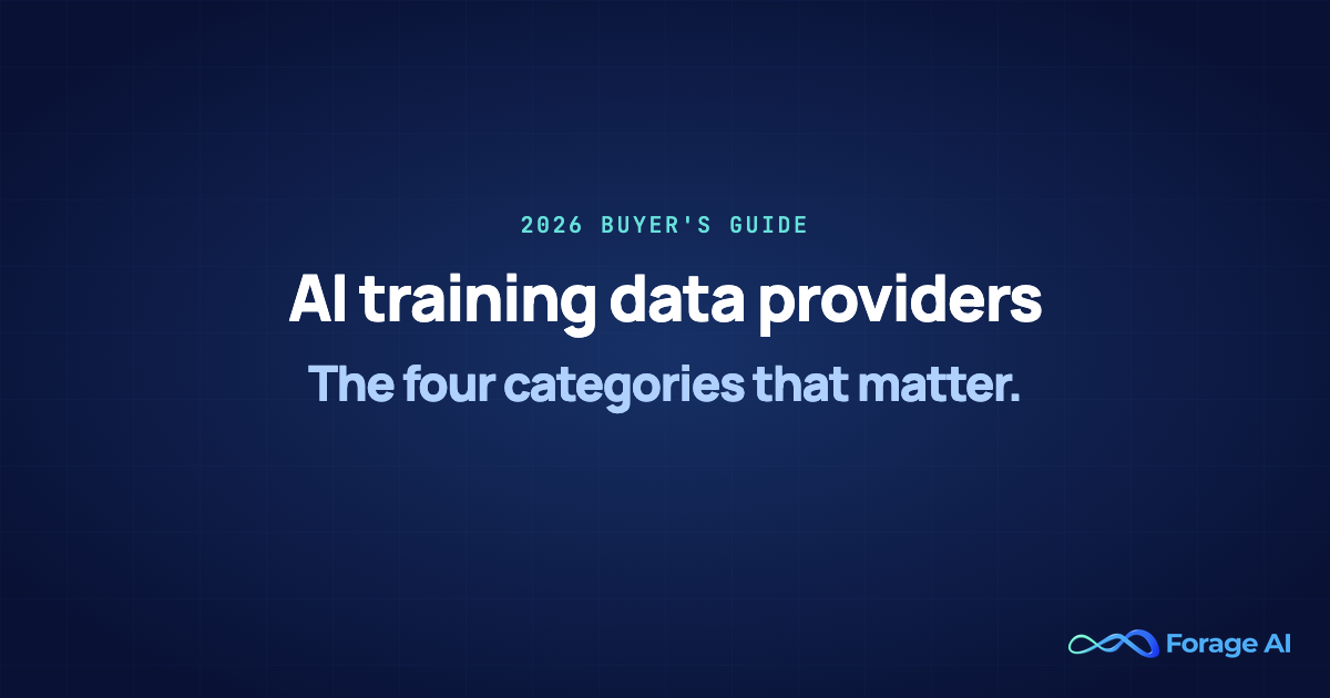 AI training data providers: the 2026 buyer's guide to the four categories.